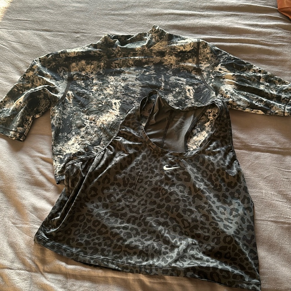 Under armor and Nike workout tops